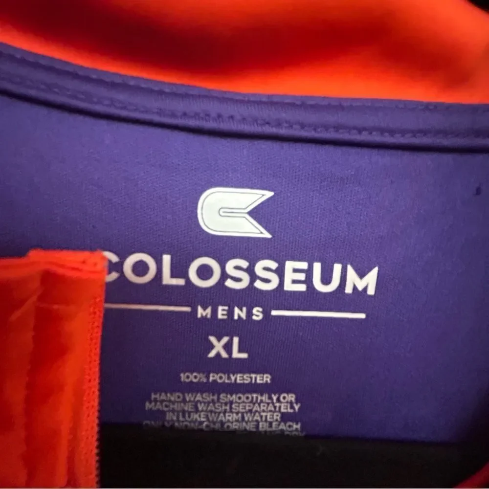 New, Colosseum Clemson 1/4 Zip Front Long Sleeve Pullover Shirt Jacket